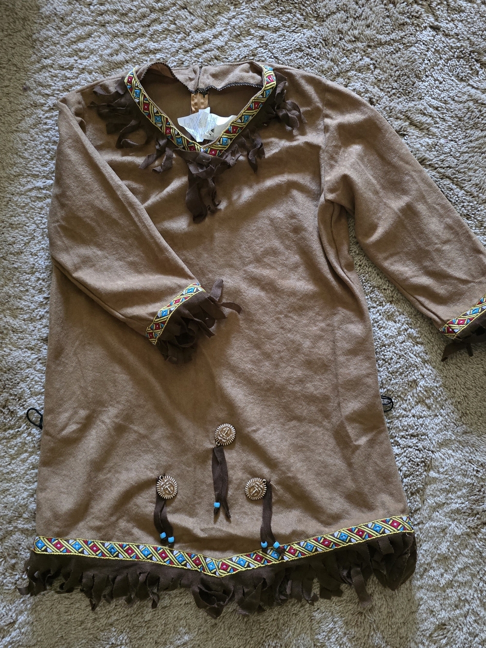 Kids Large Native American-Inspired Costume Tunic – Fringe